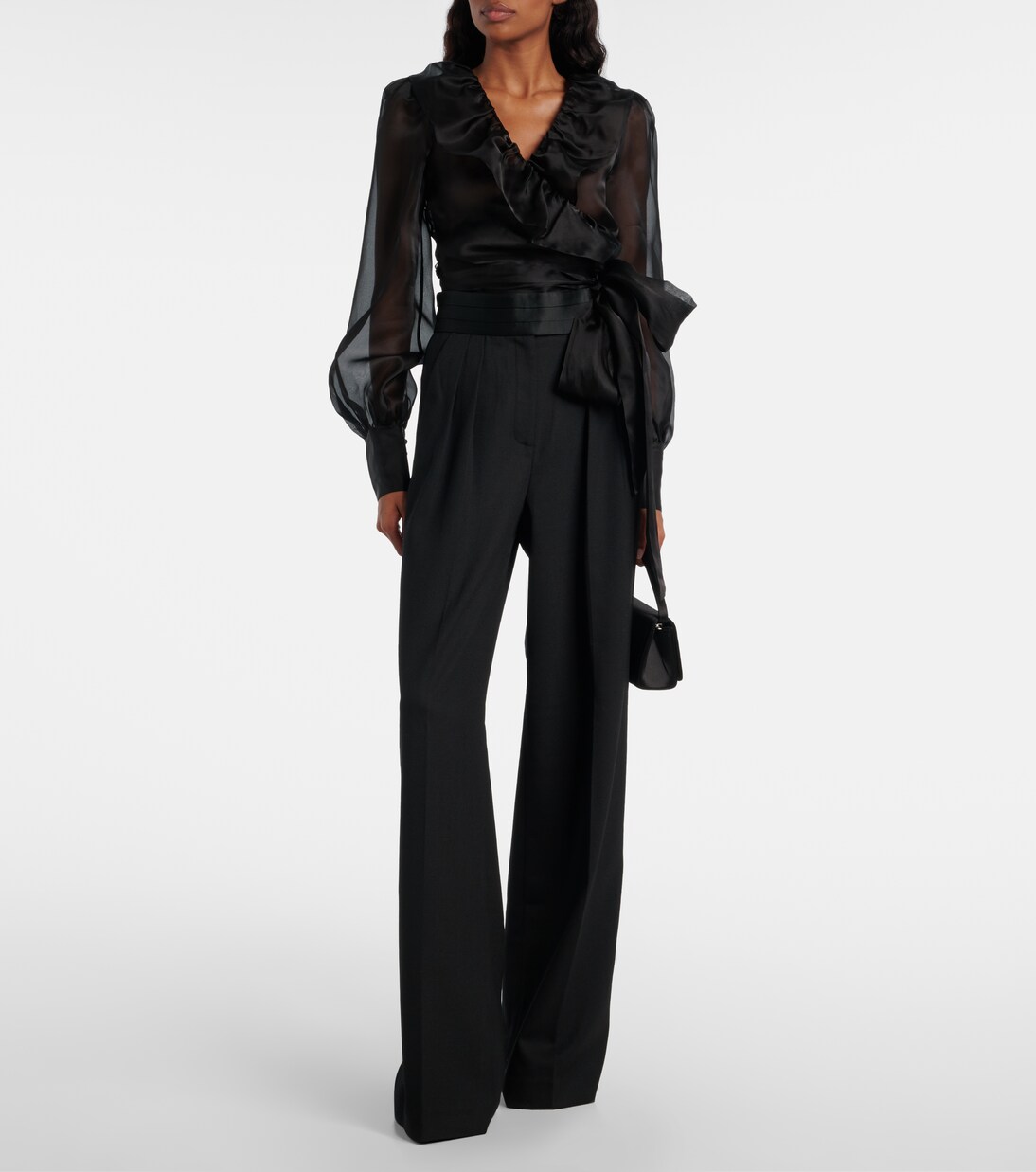 Anjou sheer silk organza blouse | Rebecca Vallance