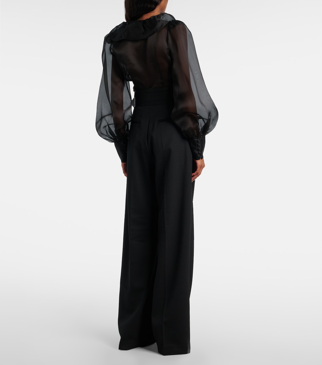 Anjou sheer silk organza blouse | Rebecca Vallance