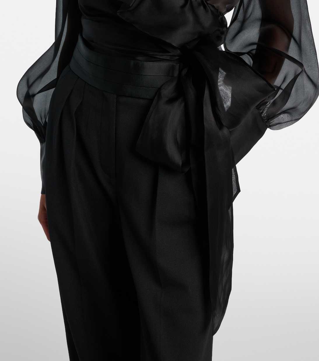 Anjou sheer silk organza blouse | Rebecca Vallance