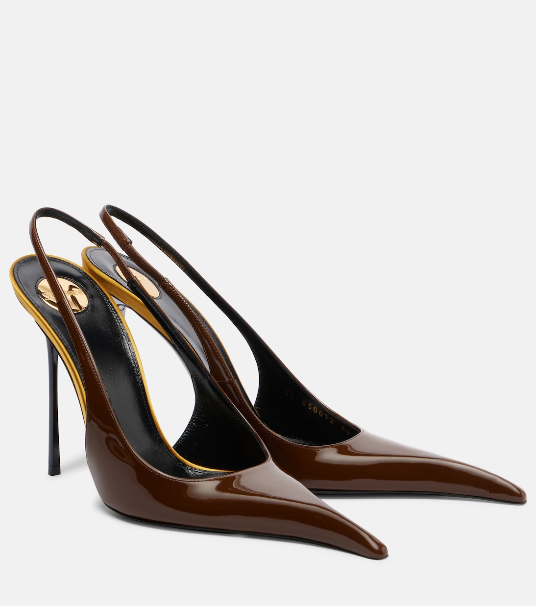 Amalia 110 patent leather slingback pumps | Saint Laurent