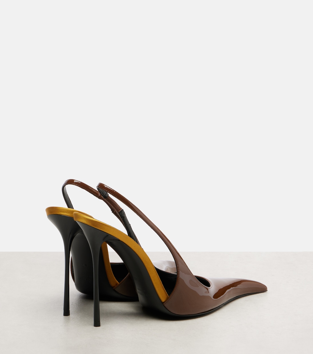 Amalia 110 patent leather slingback pumps | Saint Laurent