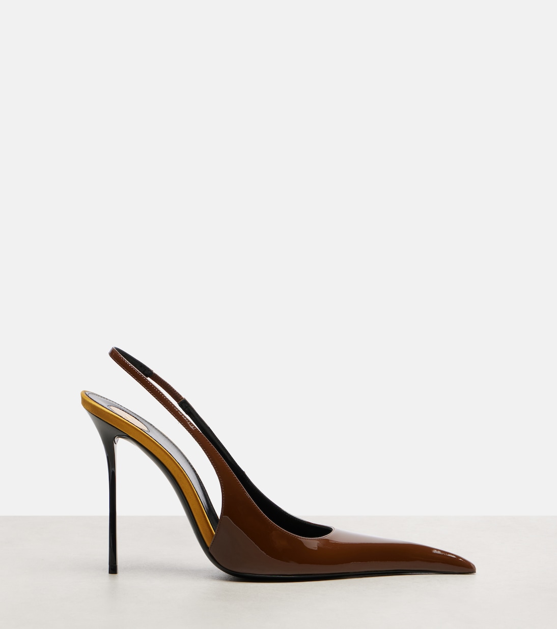 Amalia 110 patent leather slingback pumps | Saint Laurent