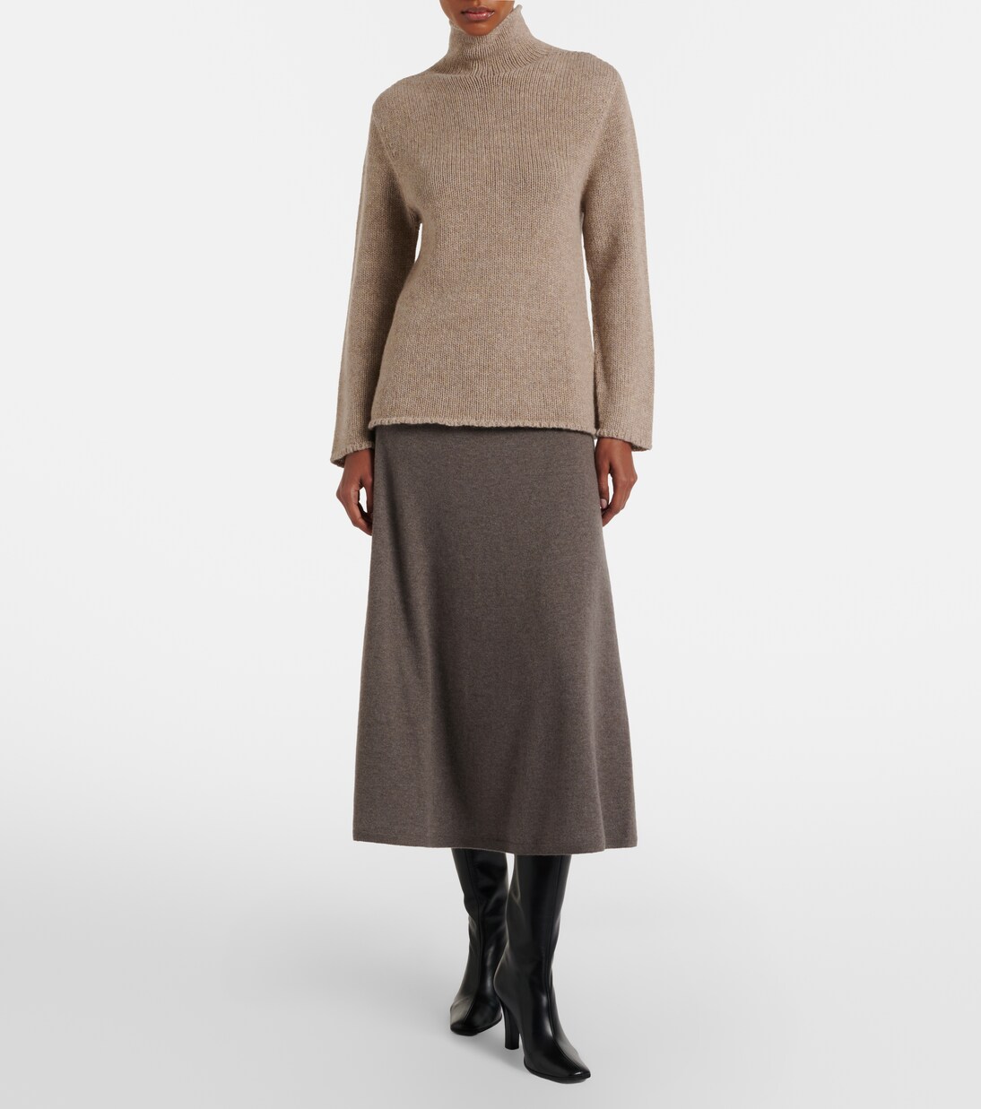 Masini cashmere midi skirt | The Row