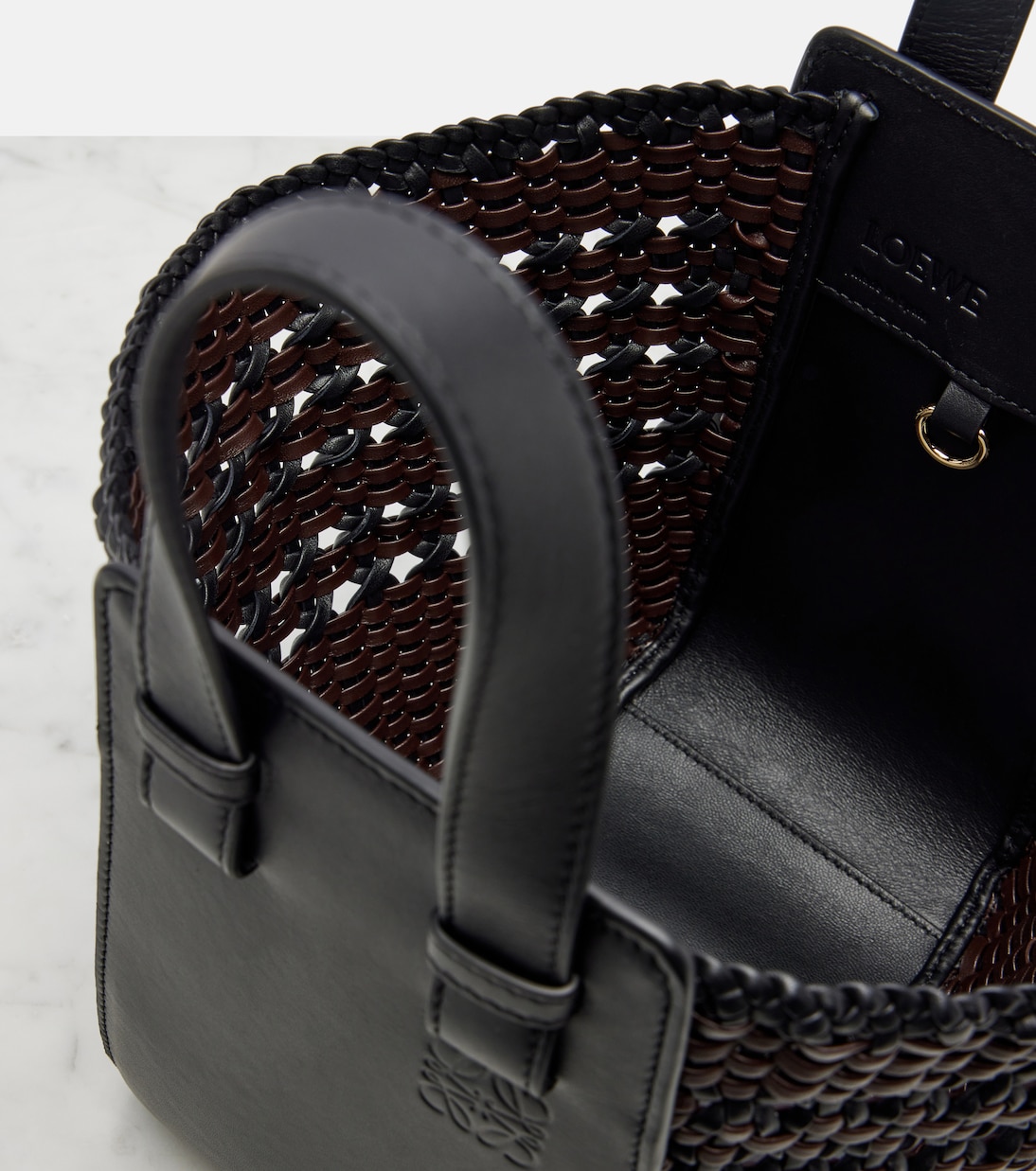 Cabas Hammock Small en cuir tressé | Loewe