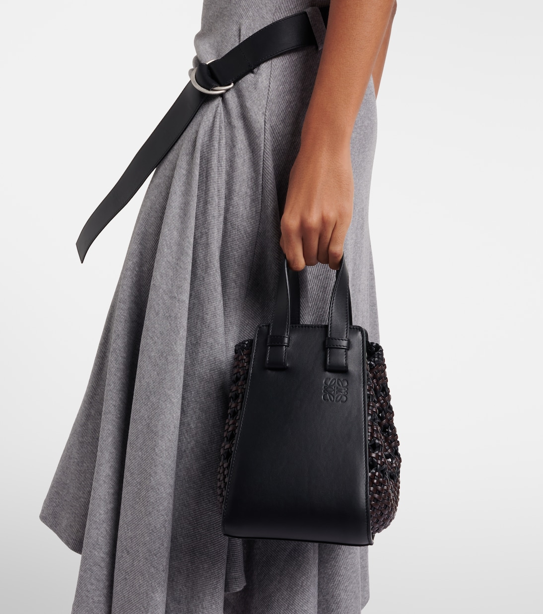 Cabas Hammock Small en cuir tressé | Loewe