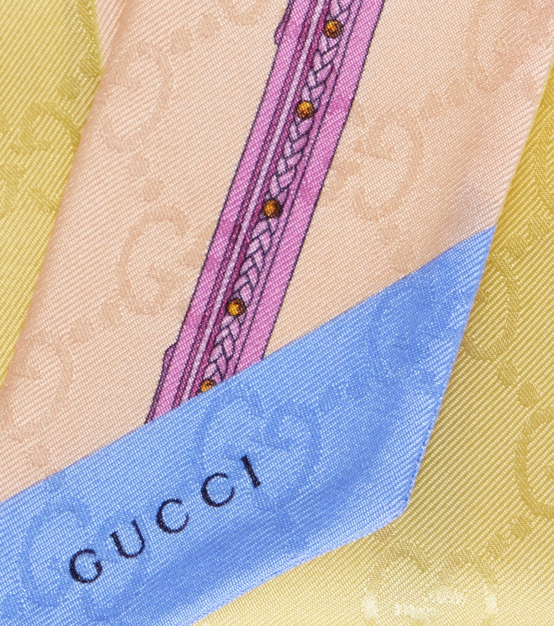 Tuch GG Horsebit aus Seiden-Twill | Gucci