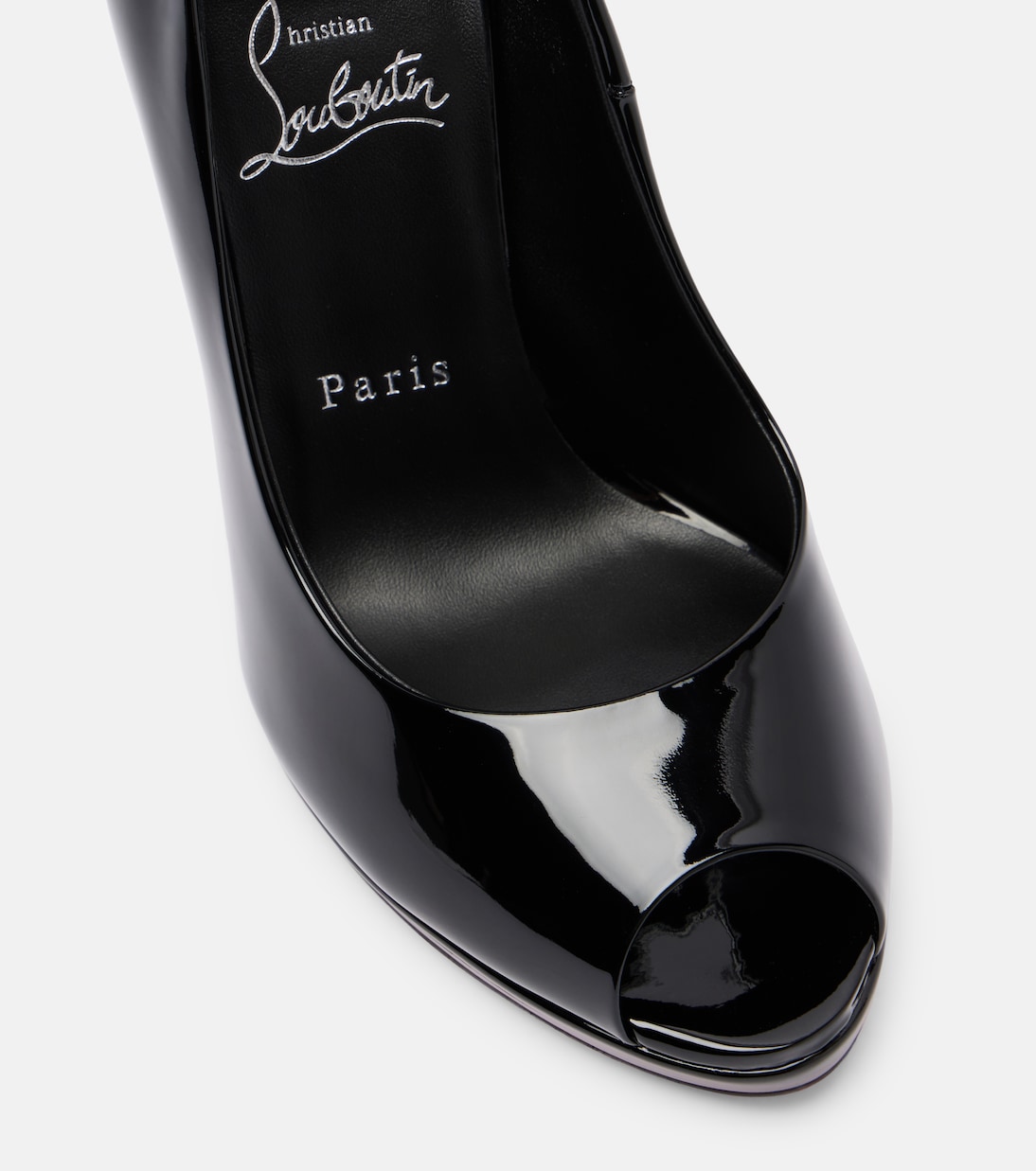 Lady Z patent leather peep-toe pumps | Christian Louboutin