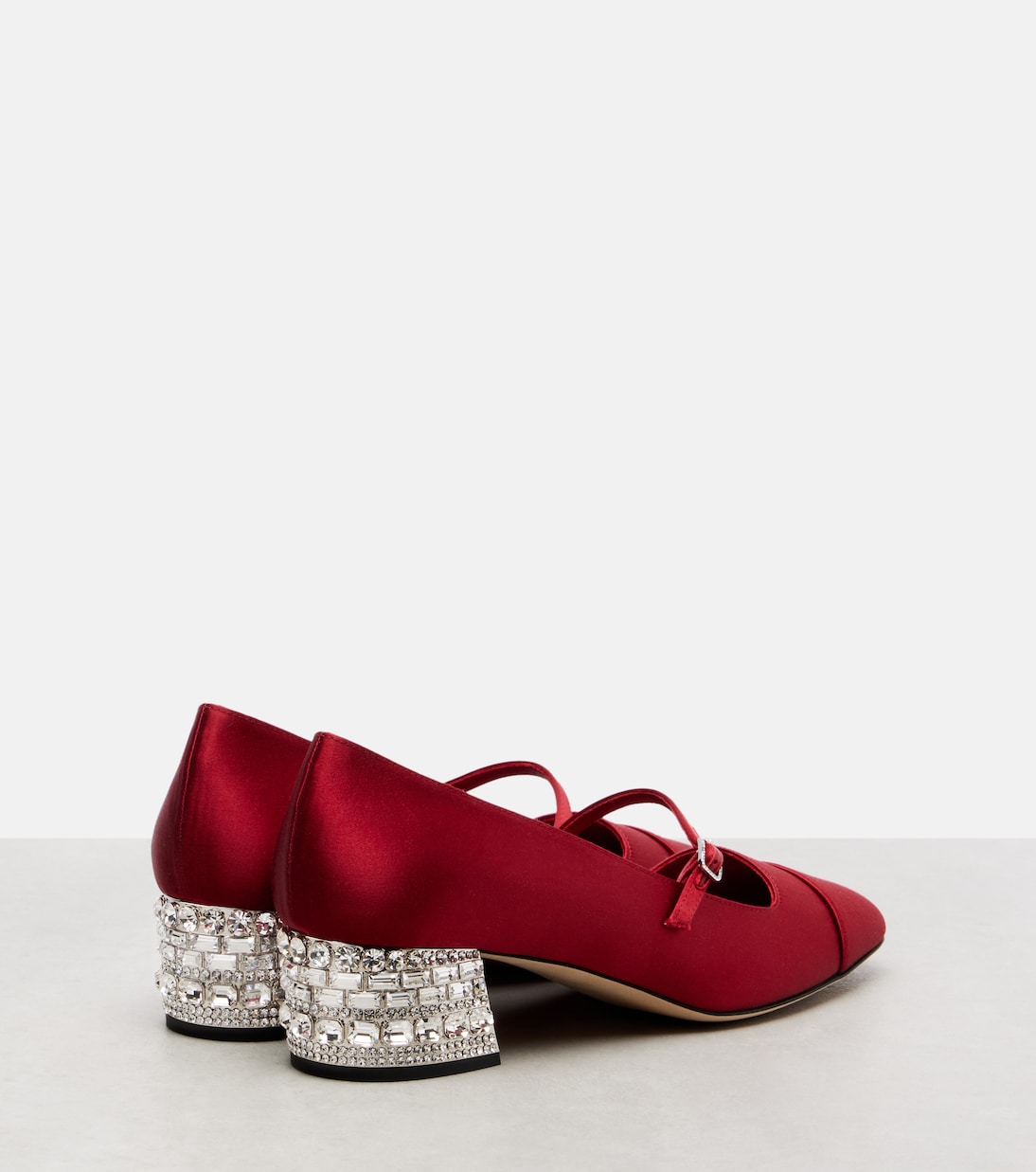 Pumps Elisa 45 aus Satin mit Kristallen | Jimmy Choo