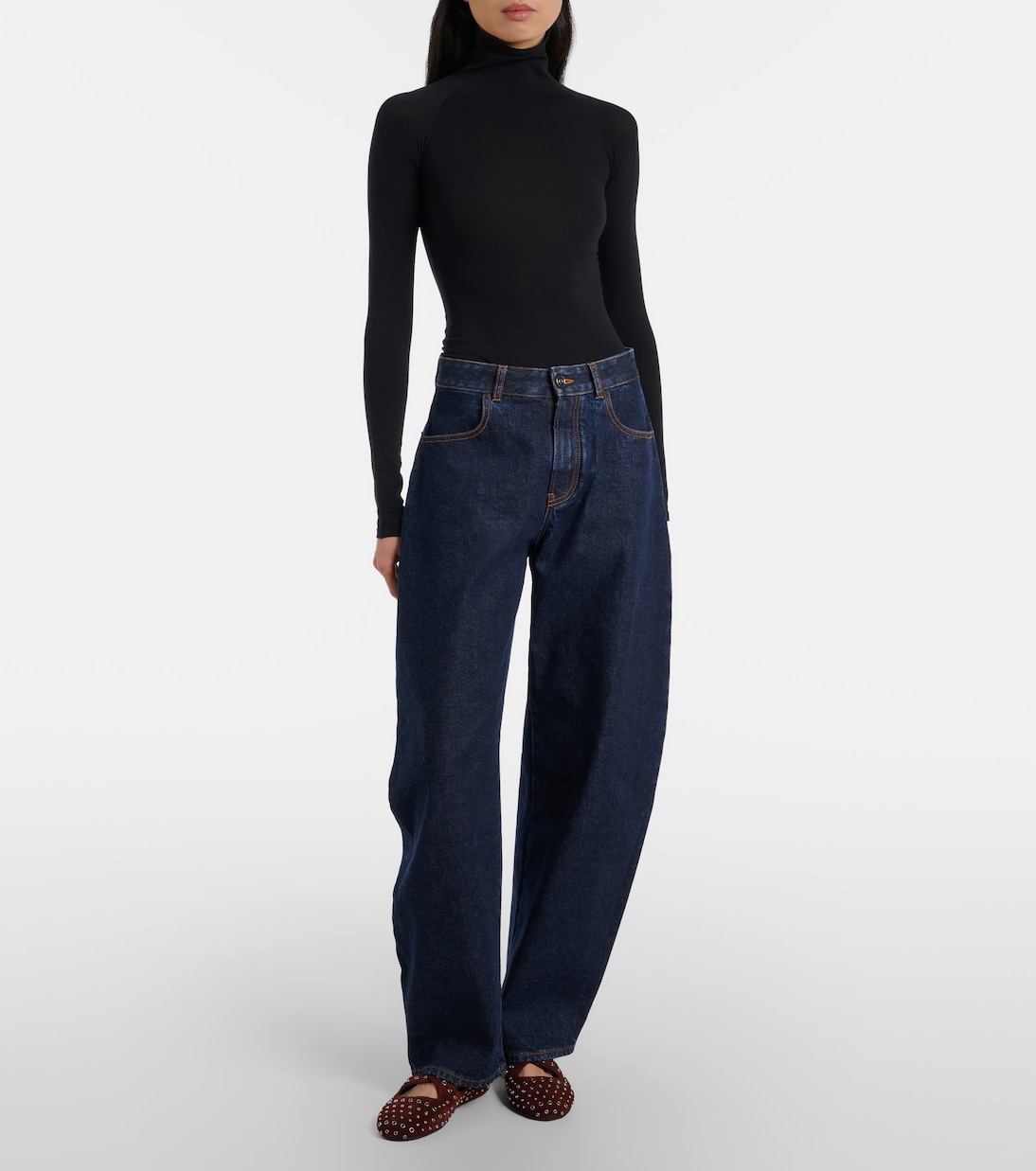 Verzierte Ballerinas aus Veloursleder | Alaïa