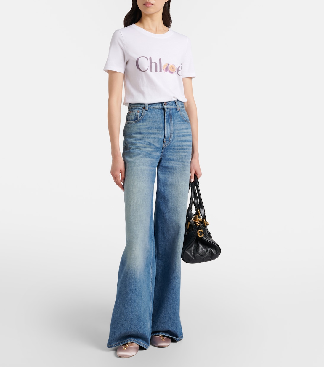 Camiseta de jersey de algodón con logo  | Chloé
