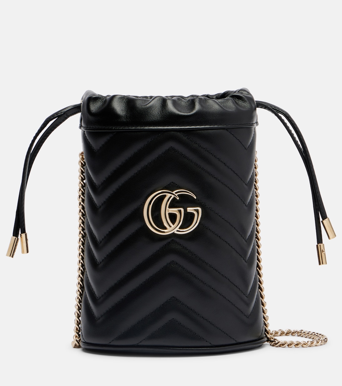 GG Marmont Small leather bucket bag | Gucci