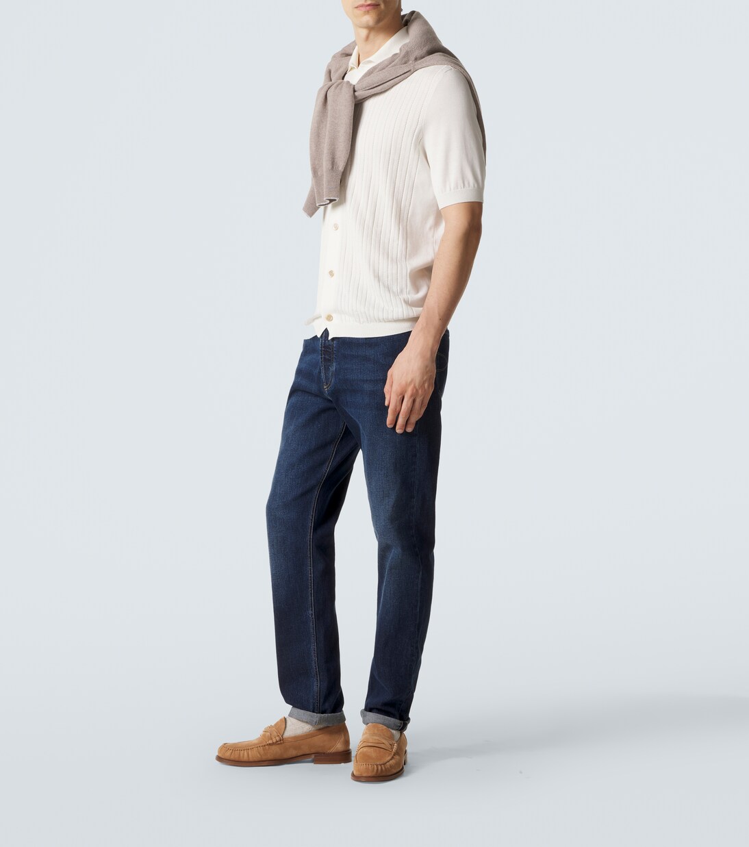 Loafers aus Veloursleder | Brunello Cucinelli