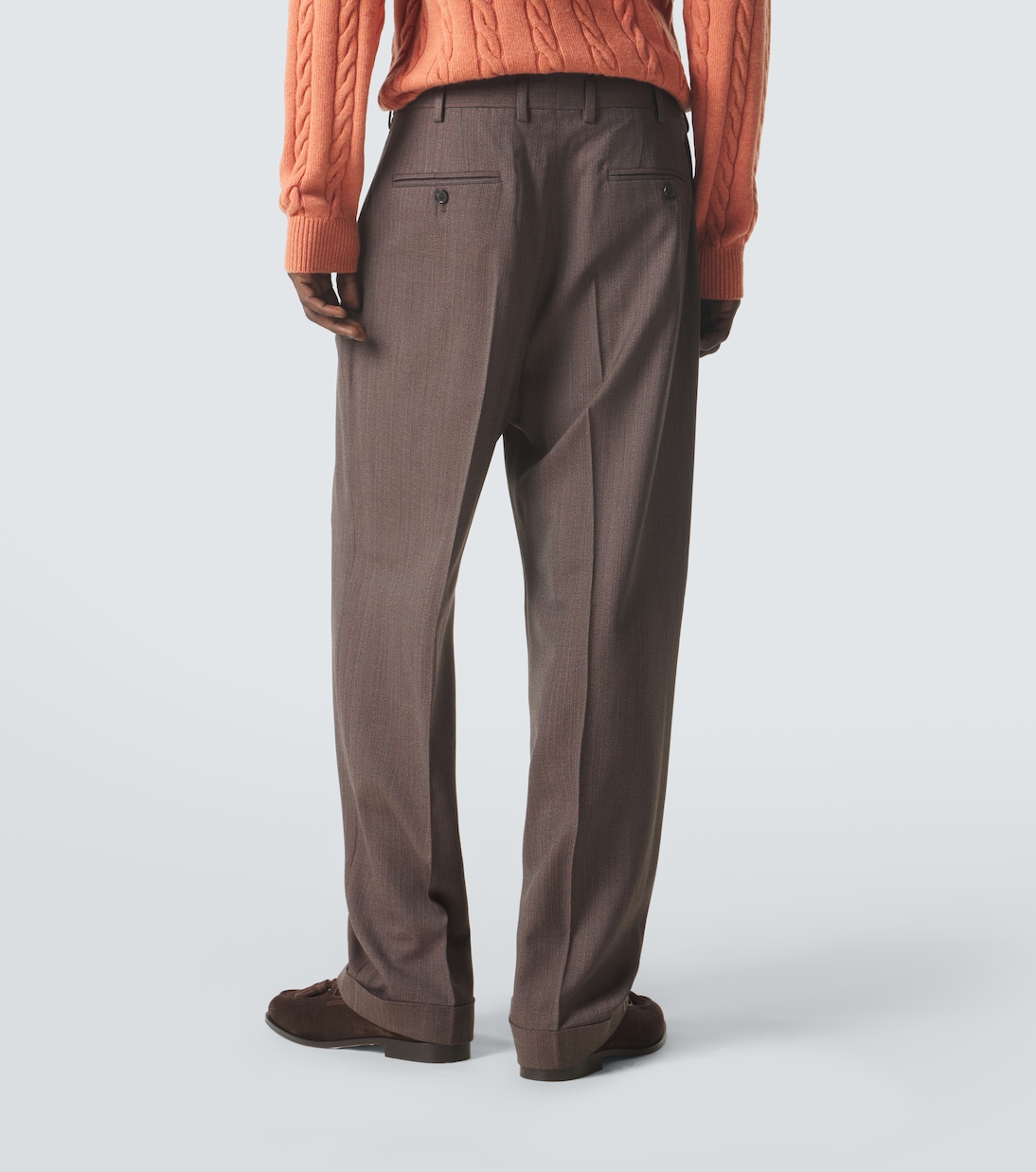 Isaac virgin wool crêpe straight pants | Loro Piana