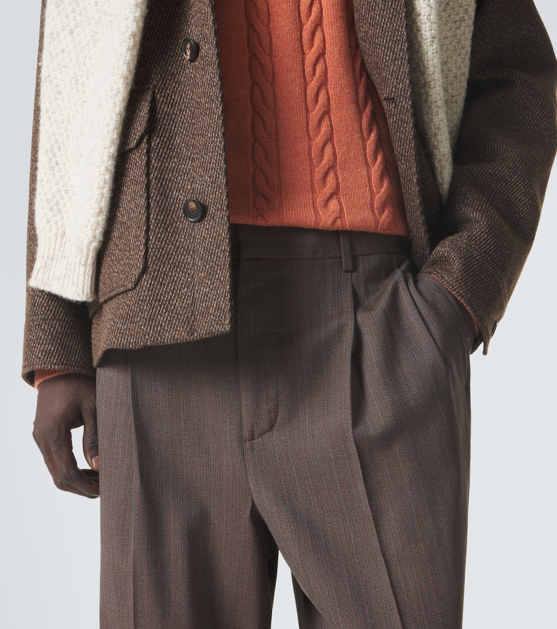 Isaac virgin wool crêpe straight pants | Loro Piana