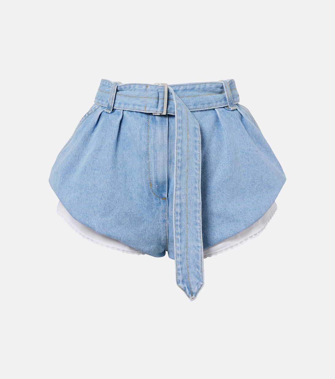 Belted high-rise denim shorts  | Magda Butrym