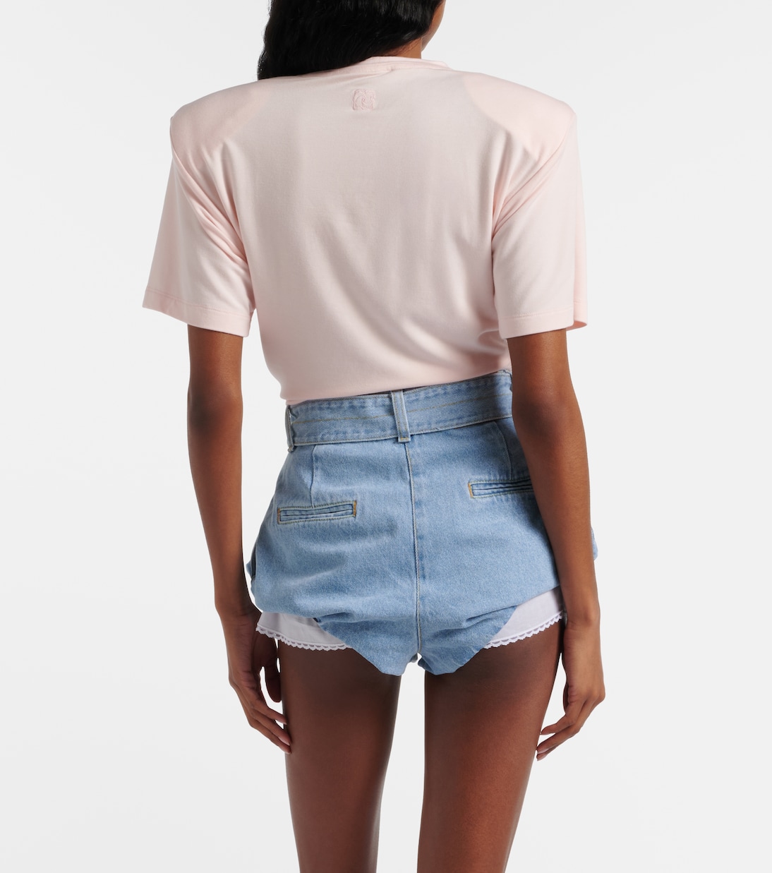 Belted high-rise denim shorts  | Magda Butrym
