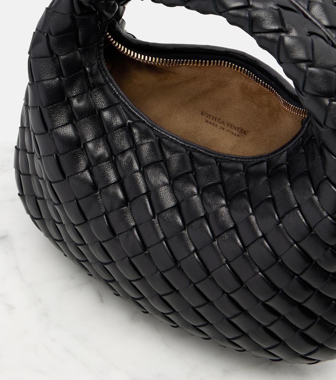 Baby Veneta leather top-handle bag | Bottega Veneta