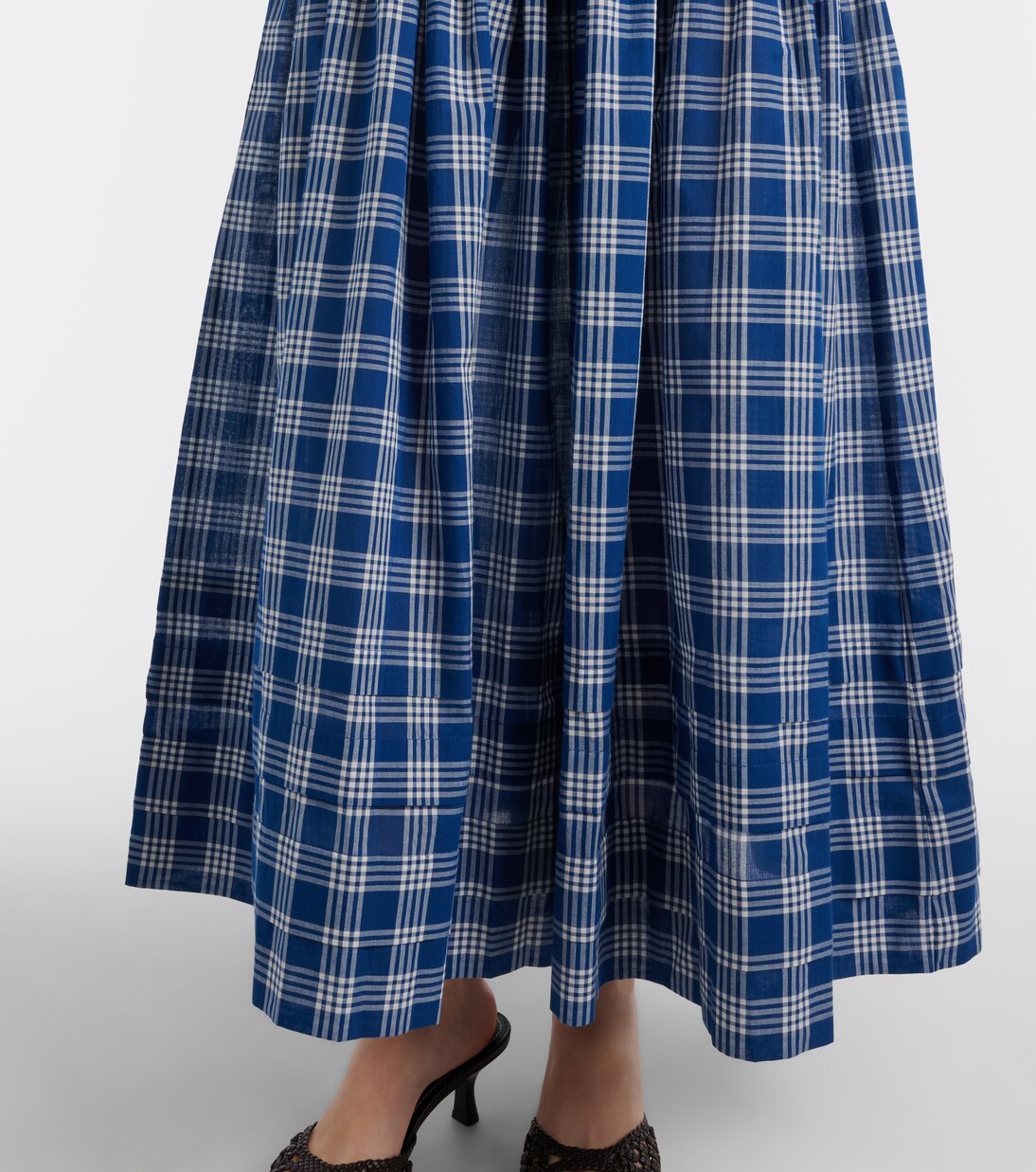 Valenne checked cotton midi dress | Dôen
