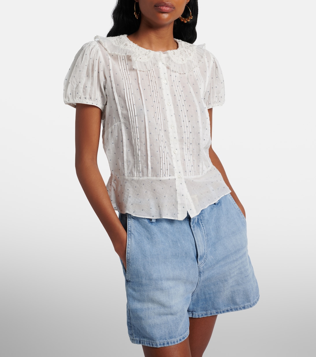 Top Oleta en coton à pois | Dôen