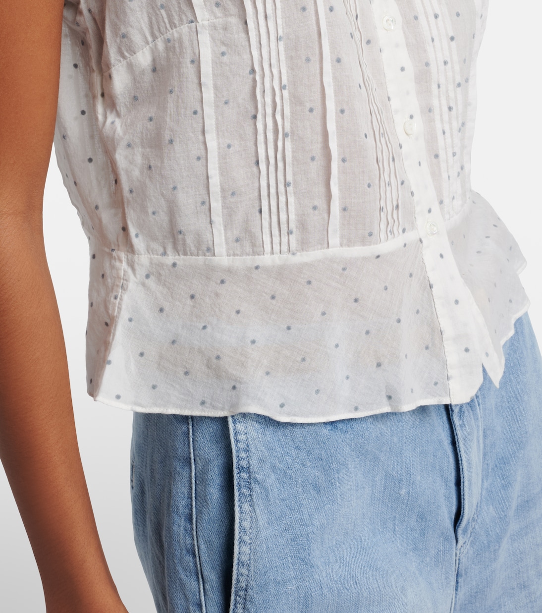 Top Oleta en coton à pois | Dôen