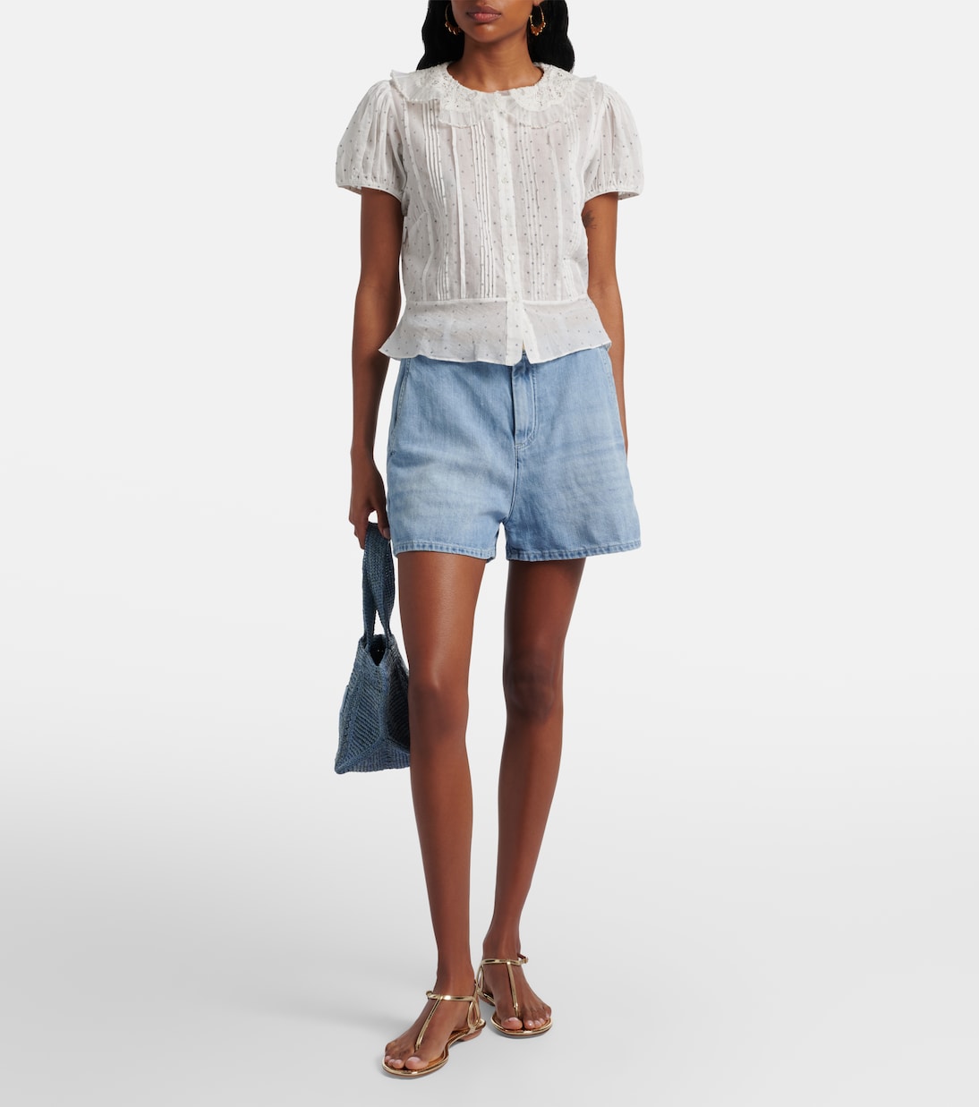 Top Oleta en coton à pois | Dôen