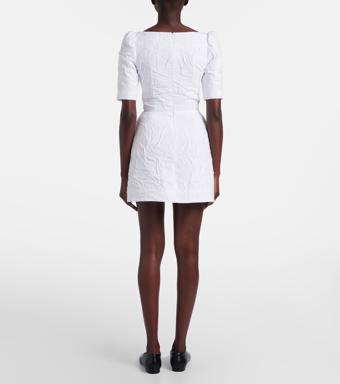 Bow-detail cotton-blend minidress | Shushu/Tong