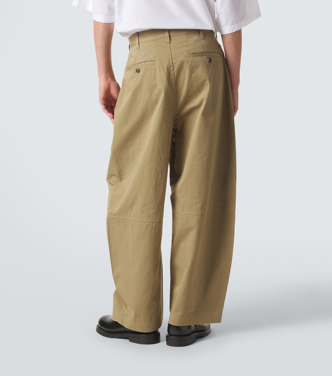 Pantalones chinos barrel de algodón y lino | Comme des Garçons Homme