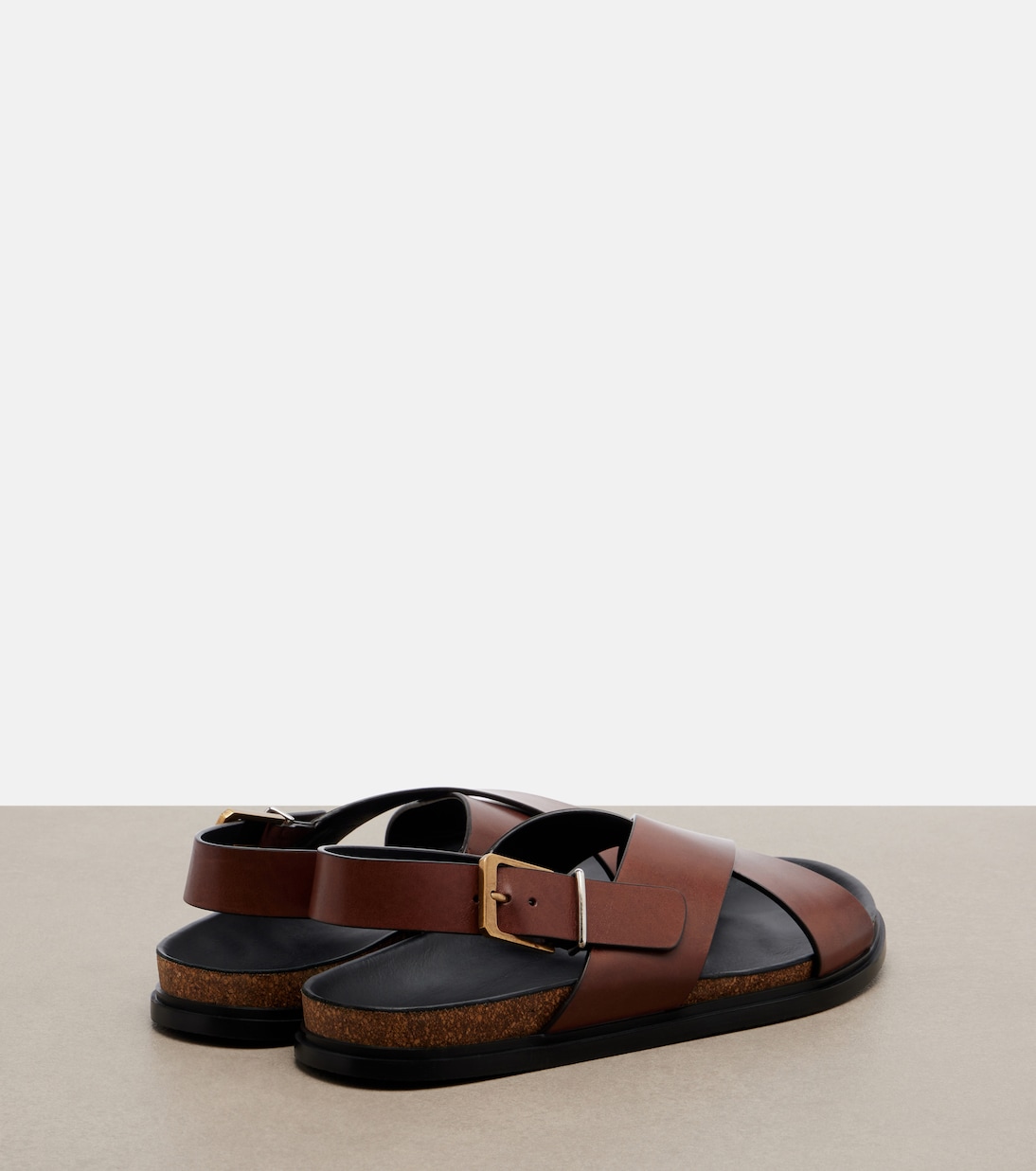 搭扣皮革凉鞋 | The Row