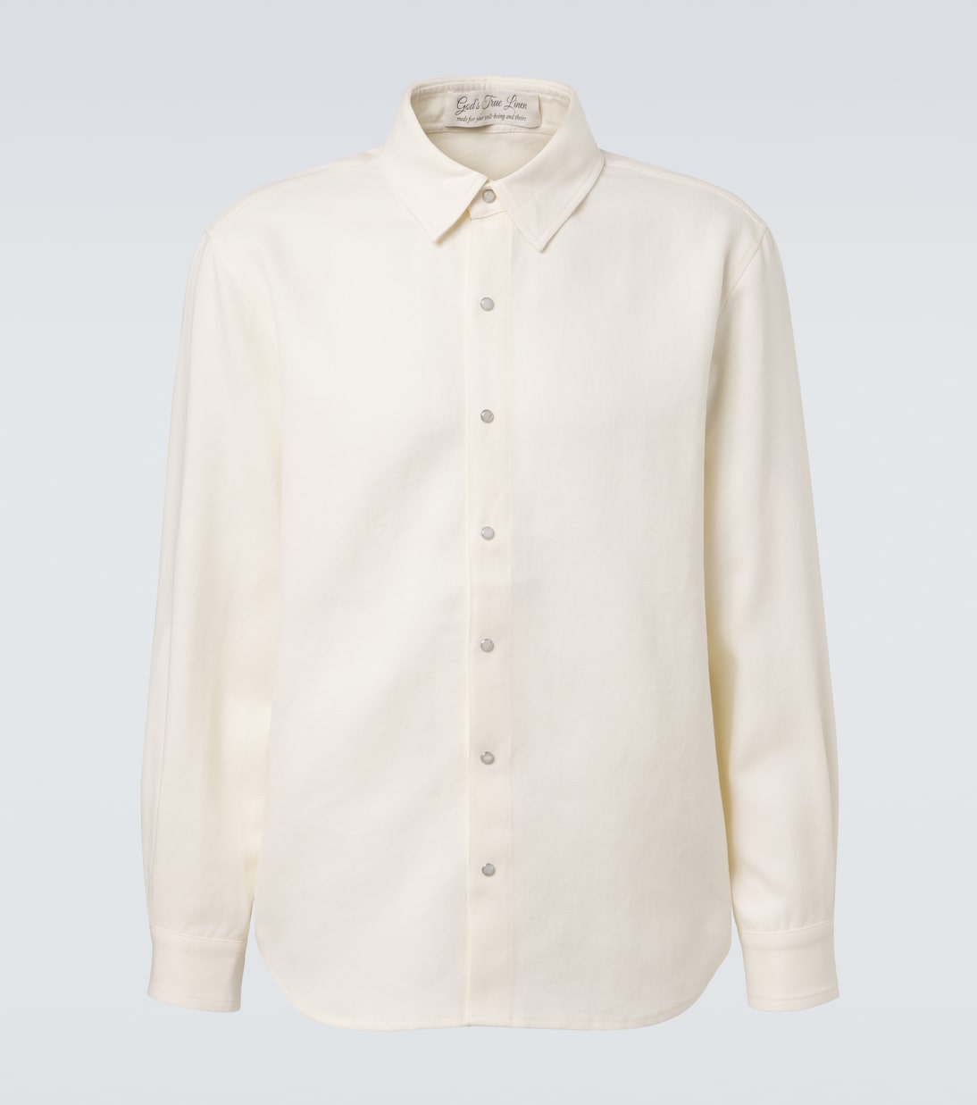 Linen shirt with moonstone | God's True Cashmere