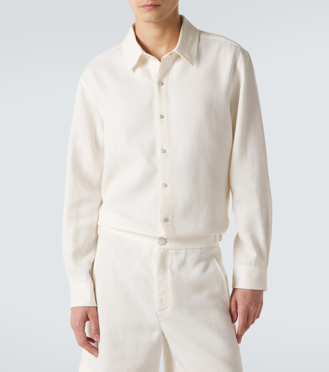Linen shirt with moonstone | God's True Cashmere