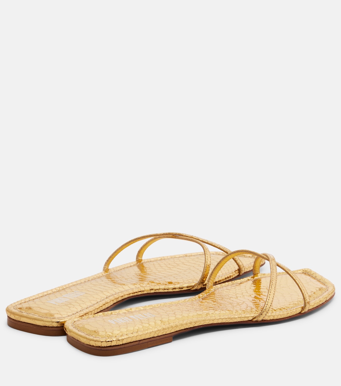 Sandalen Biarritz aus Metallic-Leder | Paris Texas
