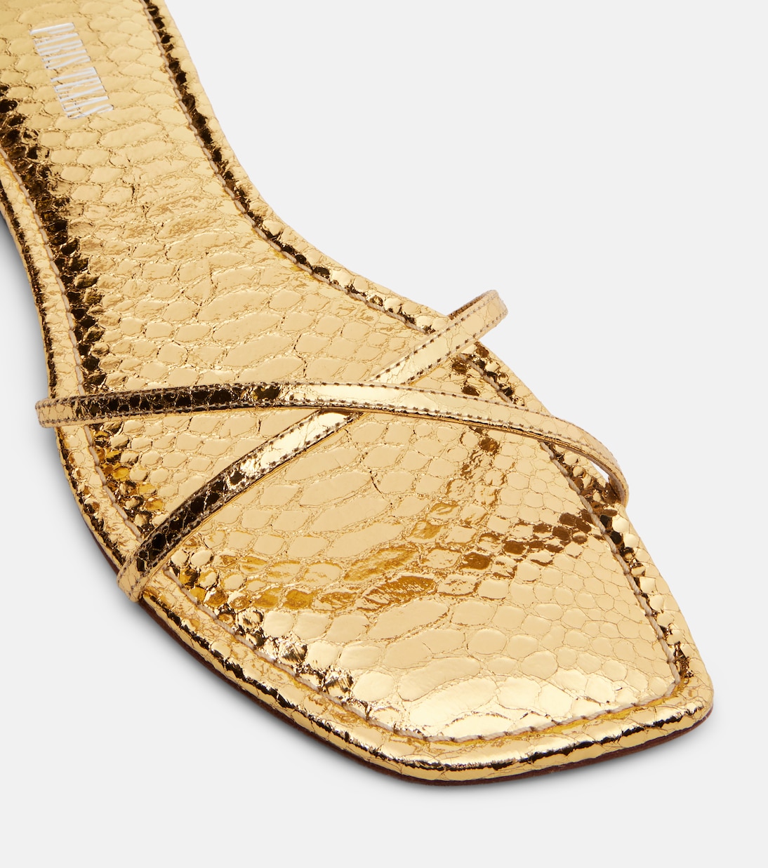 Sandalen Biarritz aus Metallic-Leder | Paris Texas