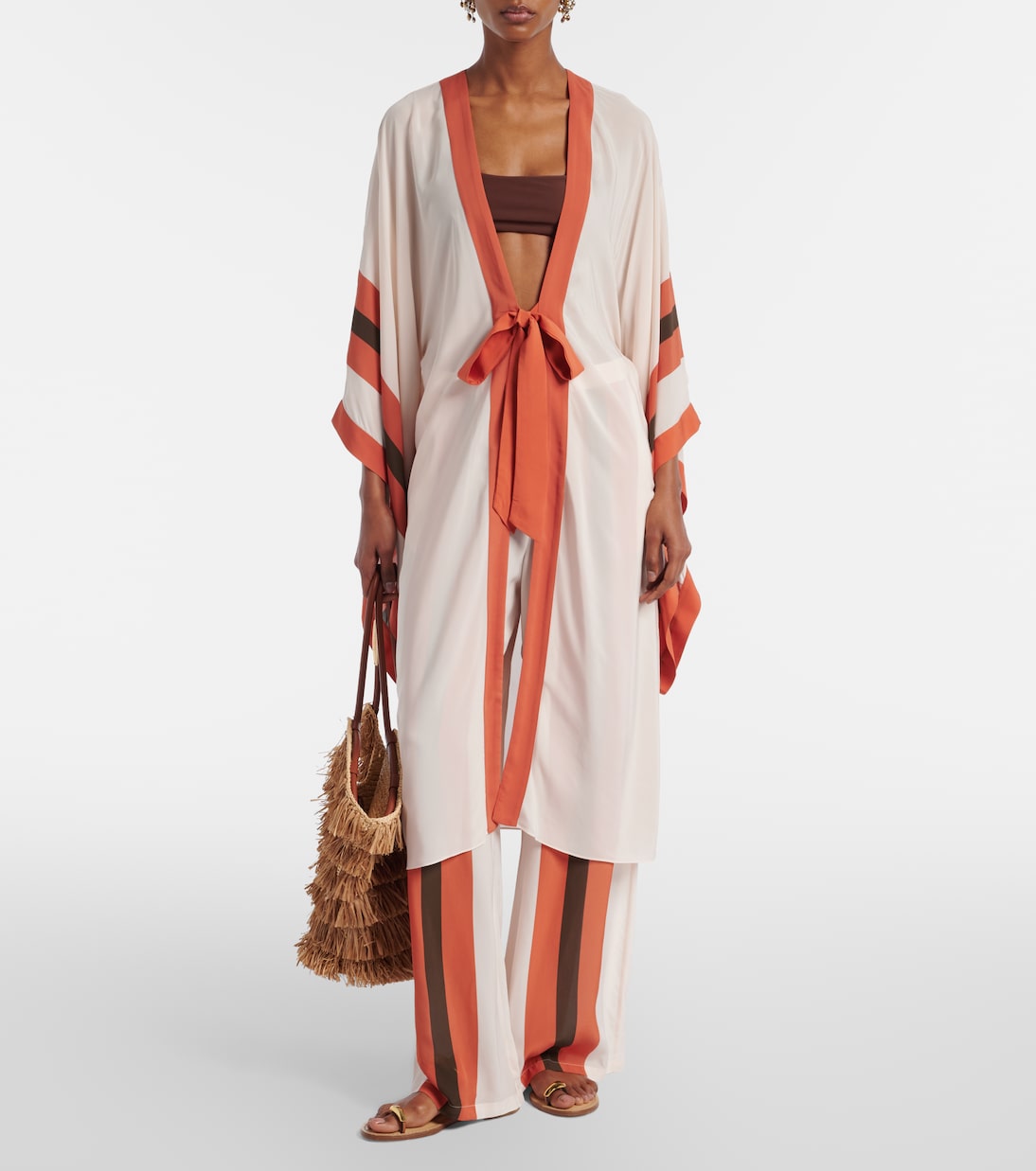 스트라이프 카프탄 | Adriana Degreas