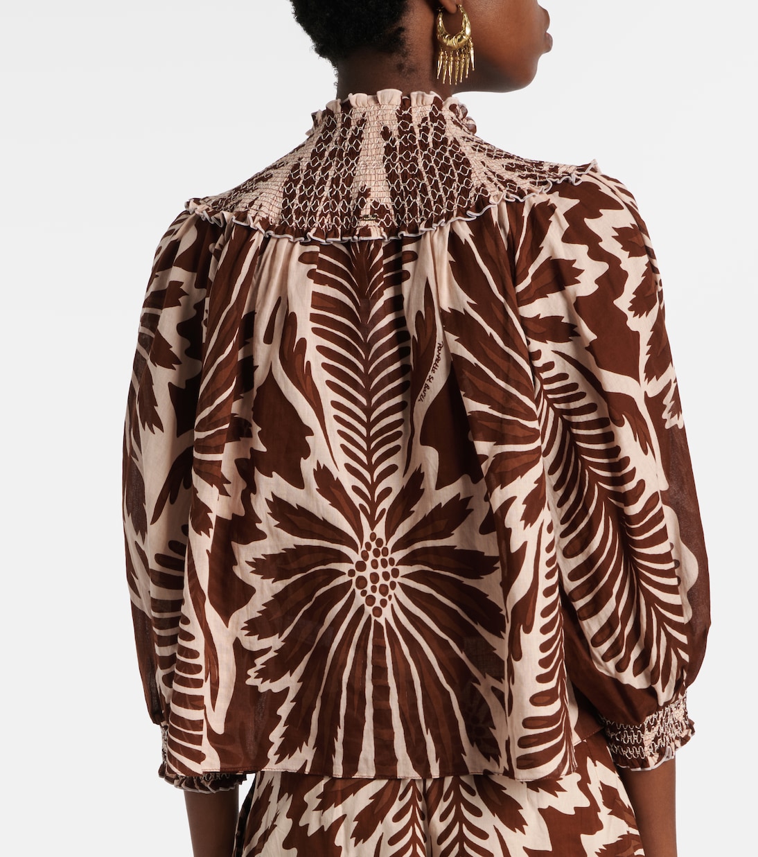 Bedruckte Bluse Ysee aus Baumwolle | Poupette St Barth