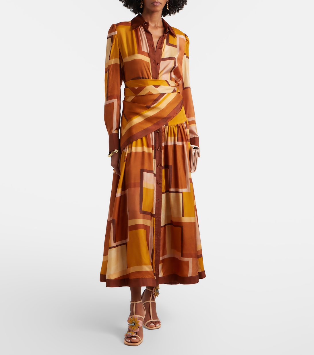 Como printed silk shirt dress | Zimmermann
