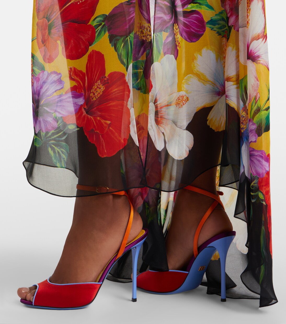 Keira satin slingback sandals | Dolce&Gabbana