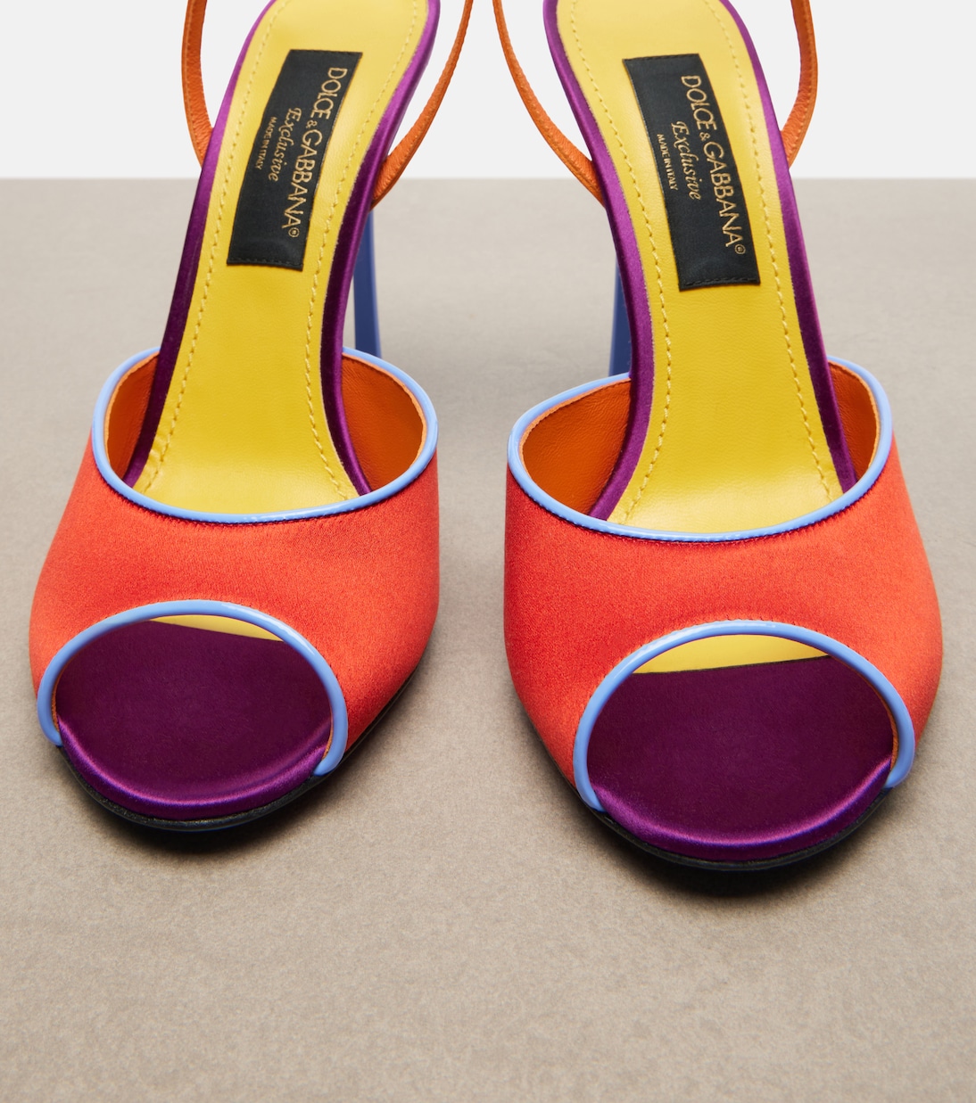 Keira satin slingback sandals | Dolce&Gabbana