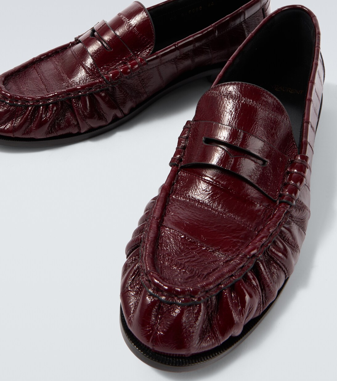 Le Loafer eel leather penny loafers | Saint Laurent