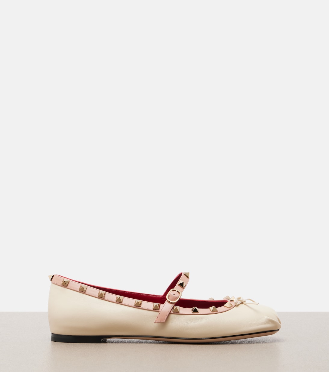 Rockstud leather Mary Jane flats | Valentino Garavani
