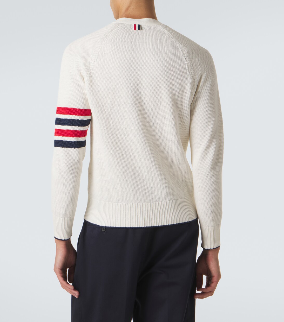 4-Bar linen and cotton cardigan | Thom Browne