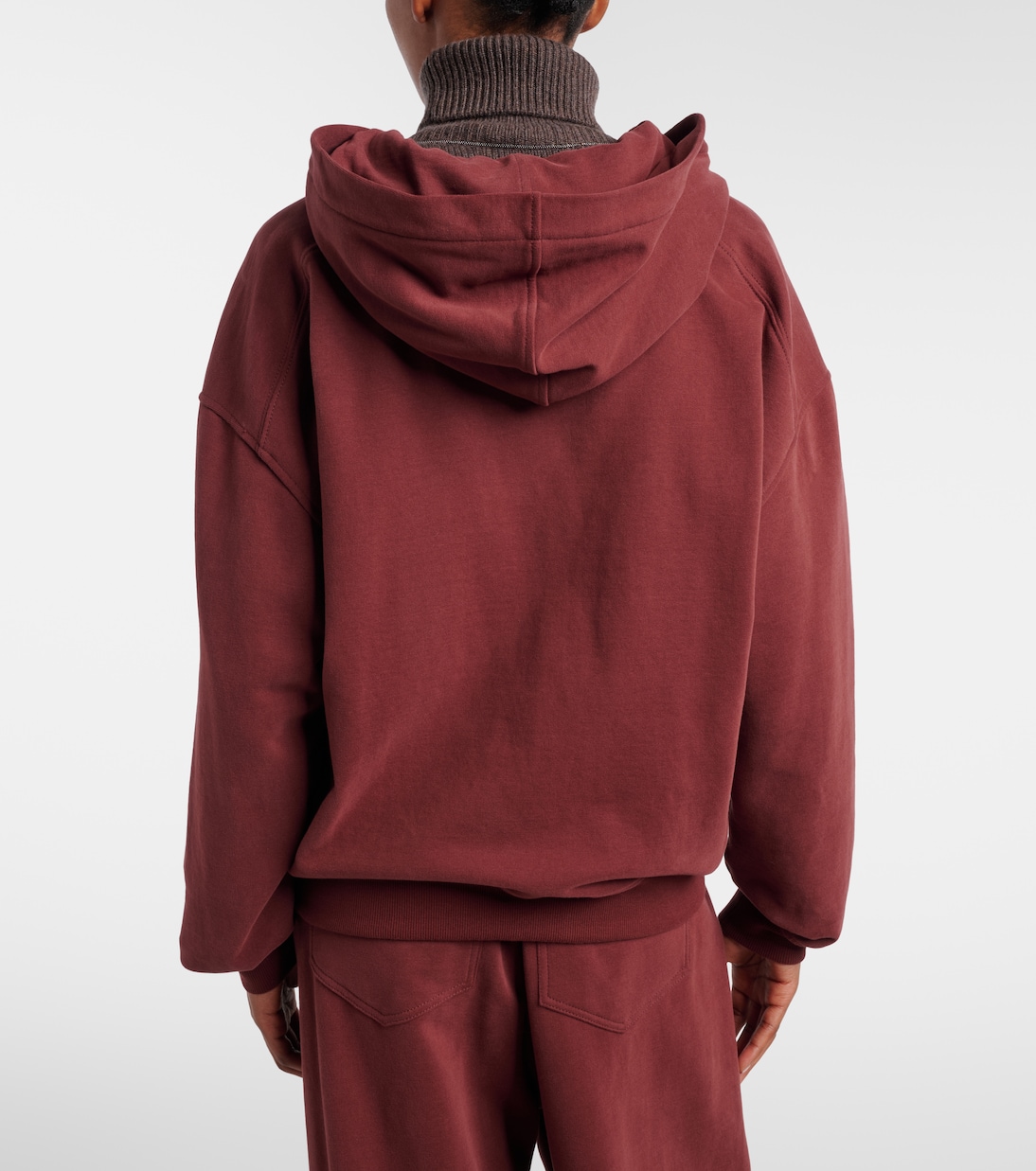 Monili cotton jersey zip-up hoodie | Brunello Cucinelli