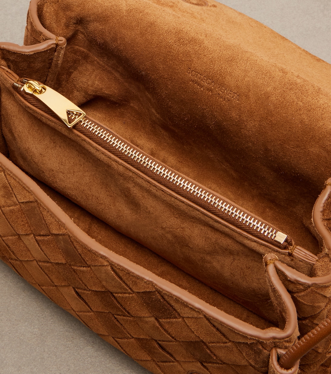 Notturno Intrecciato Small suede crossbody bag | Bottega Veneta
