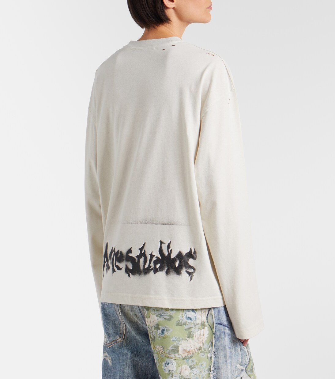 Logo cotton-blend jersey sweatshirt | Acne Studios