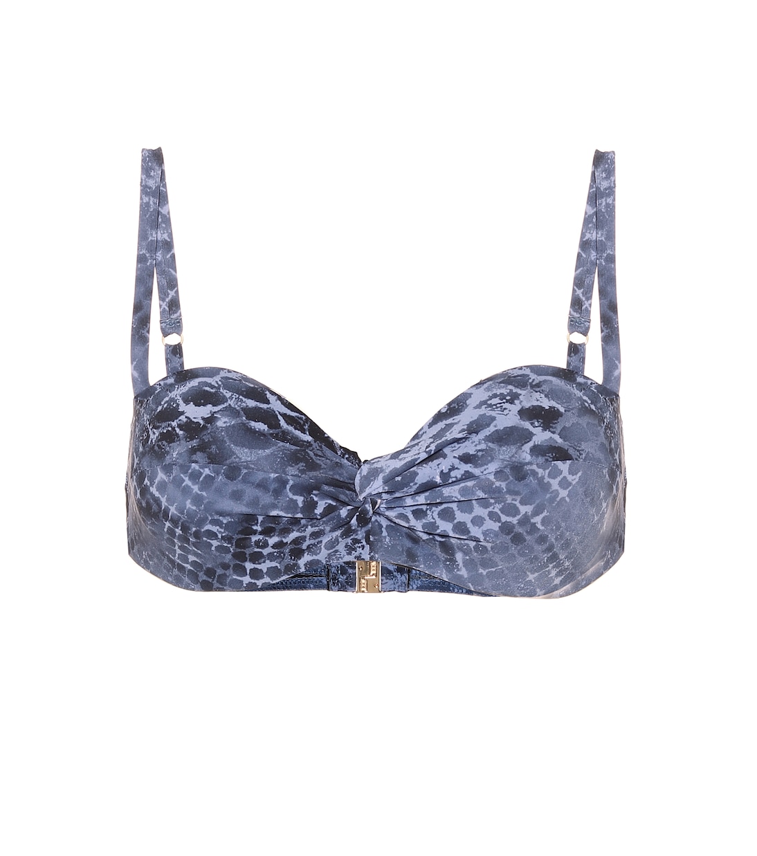 Isla snakeskin-print bikini top | Karla Colletto