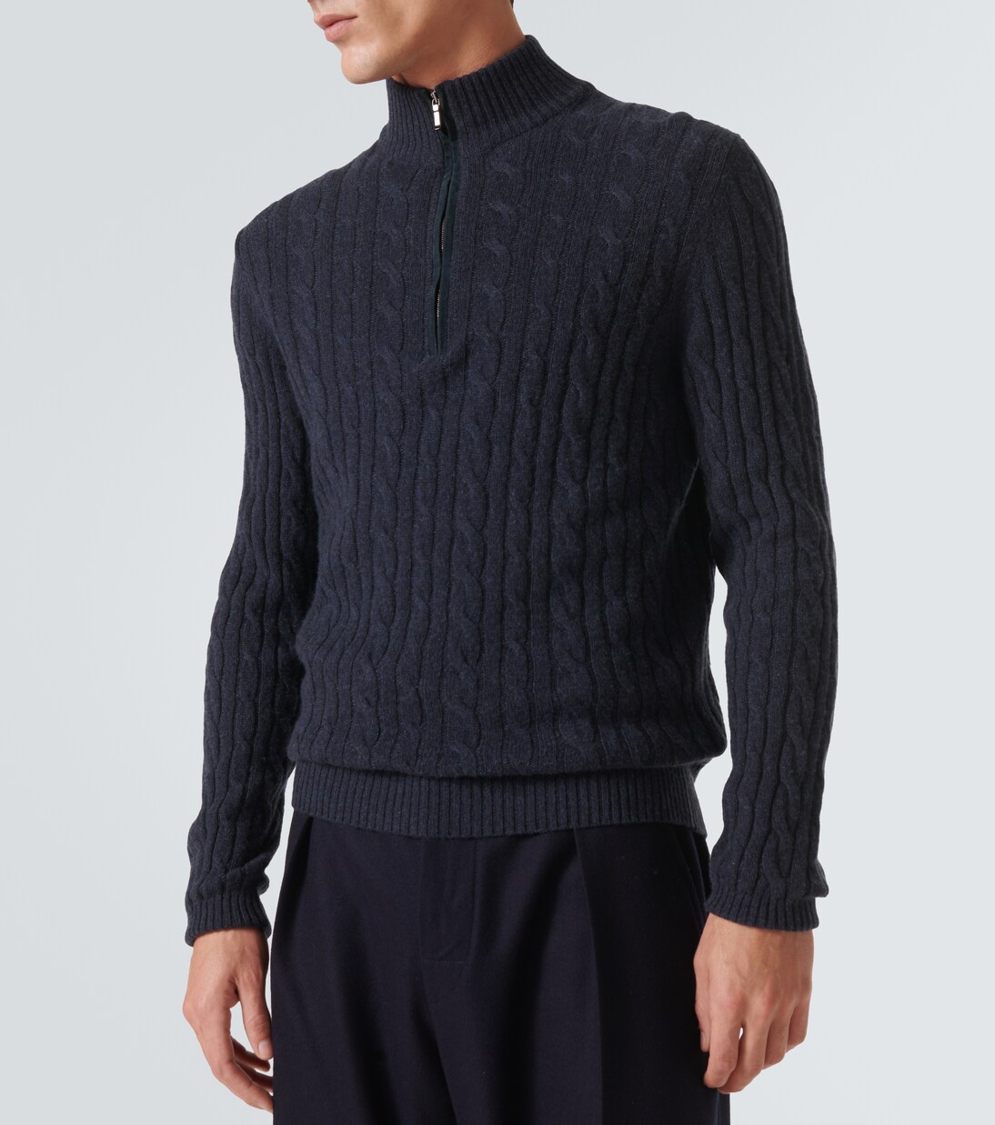 Mezzocollo Treccia cashmere sweater | Loro Piana