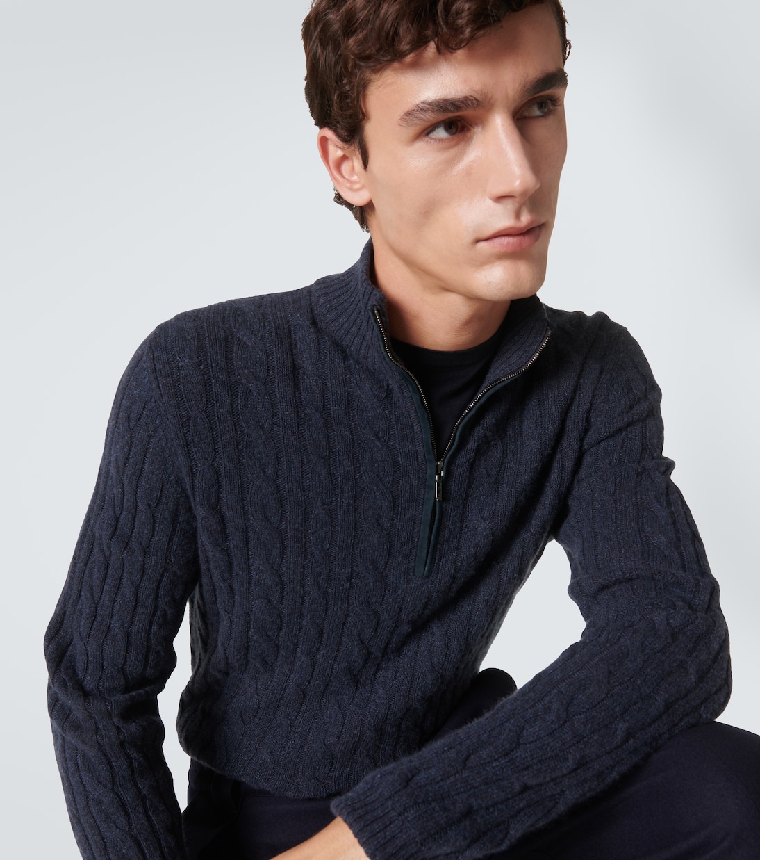 Mezzocollo Treccia cashmere sweater | Loro Piana