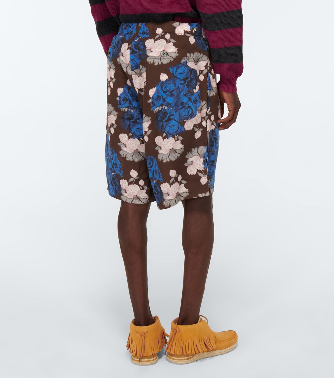 Floral and skull printed shorts | Undercover