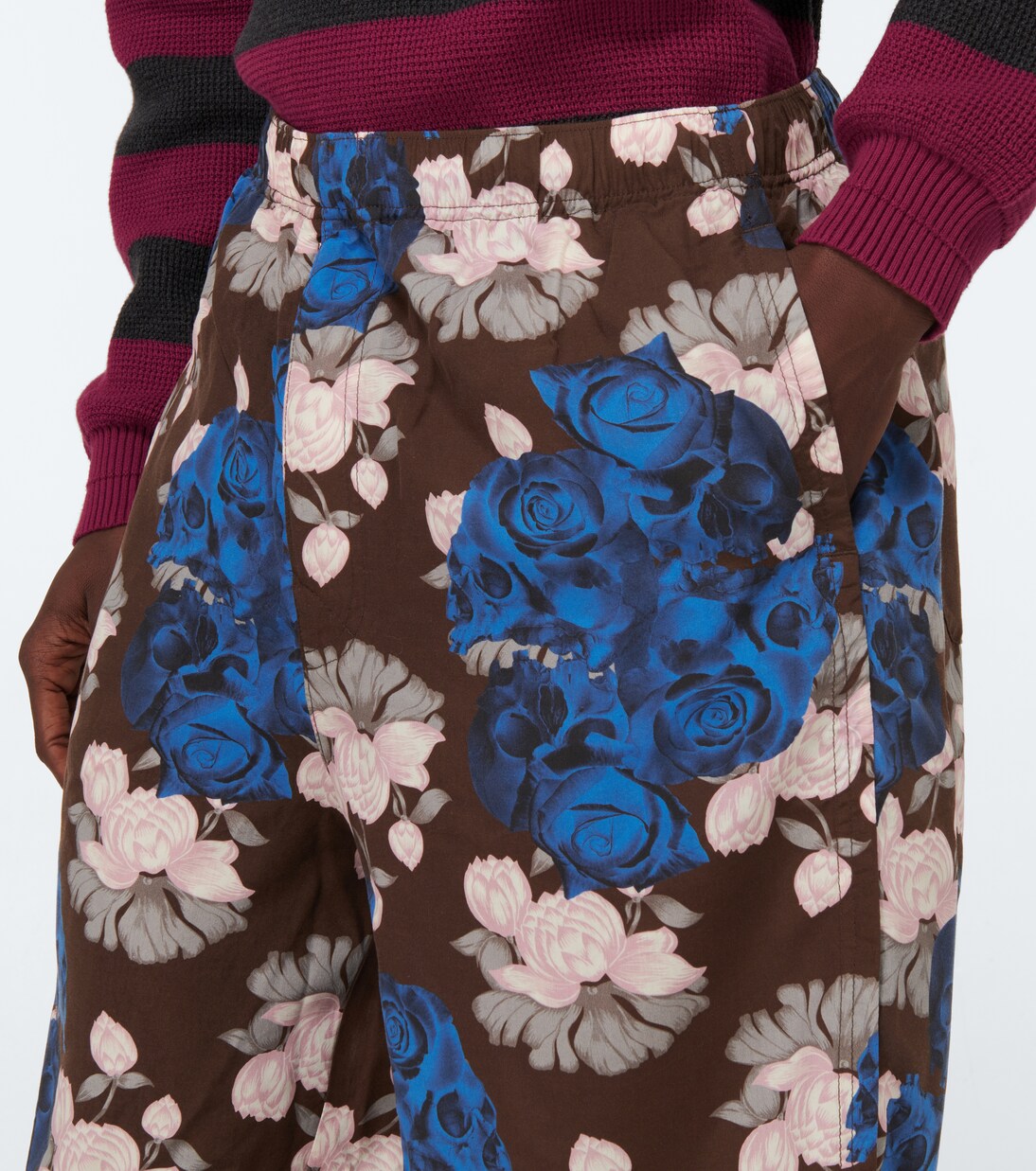 Floral and skull printed shorts | Undercover