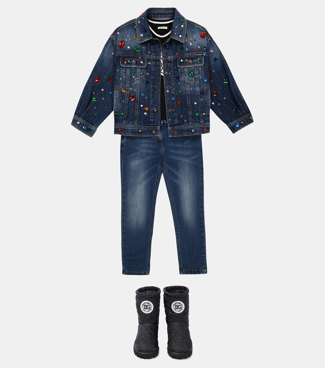 Quilted nylon snow boots | Dolce&Gabbana Kids