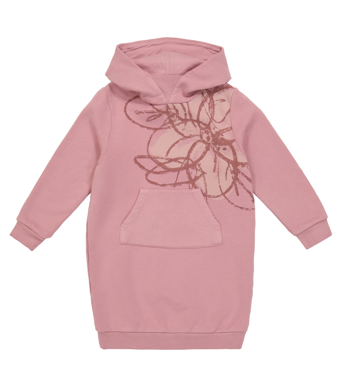 Robe imprimée à capuche en coton | Il Gufo